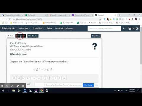 Delta Math Help on Interval and Set Notation