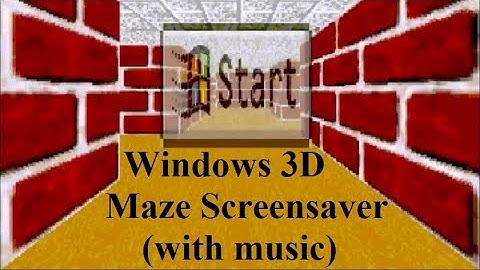 Windows 3D Maze Screensaver (with music) 💻