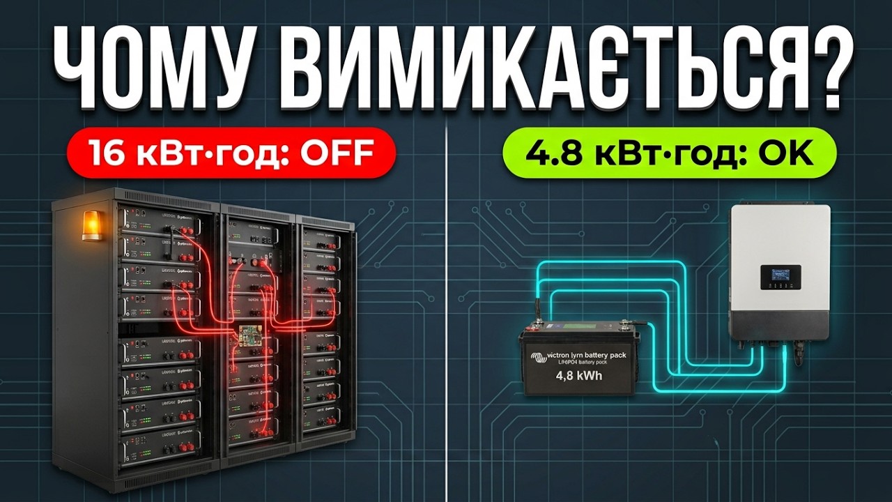 BMS чи Інвертор, або чому 16кВт*год мало, а 4.8кВт*год … — Transcript
