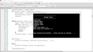 Interview Analysis System Part-8 (Modify Topic and Delete Topic of LinkedList & write same in file)