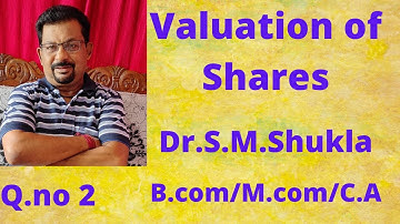 Valuation of Shares Q.no.2 from Dr.S.M.Shukla ||Rajusengupta Classes ||
