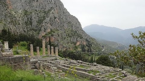 Delphi in Greece - The Oracle of Delphi at the Temple of Apollo
