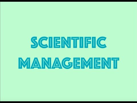 SCIENTIFIC MANAGEMENT - F. W. Taylor - Principles & Elements