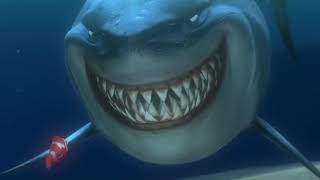 لقاء السمكة مرهف مع القرش في المحيط فيلم كرتون البحث عن نيمو