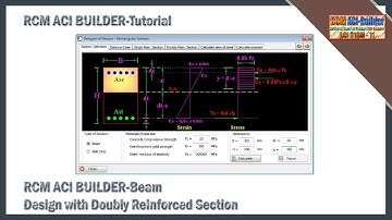 RCM ACI BUILDER-Beam Design with Doubly Reinforced Section