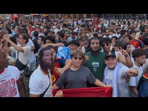 🇪🇸 Times Square Goes Wild! Ronaldo Fans Join Spain’s World Cup Celebration🏆• FIFA 2026 thumbnail