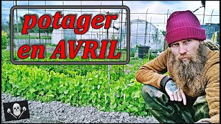 Visite du Jardin Potager EN AVRIL !! ( c'est plus grand, donc beaucoup de taf ! )