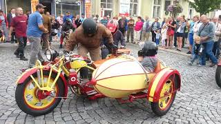 Vintage Böhmerland Motorcycles at an event in the Czech Republic.