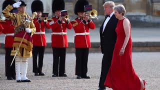 トランプ米大統領が訪英　ブレナム宮殿で歓迎式典に出席