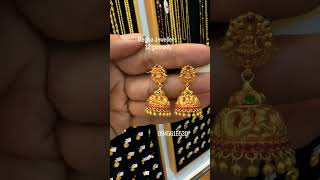 👌Just 12 grams gold antique jhumka design/simple jhumka collection with weight