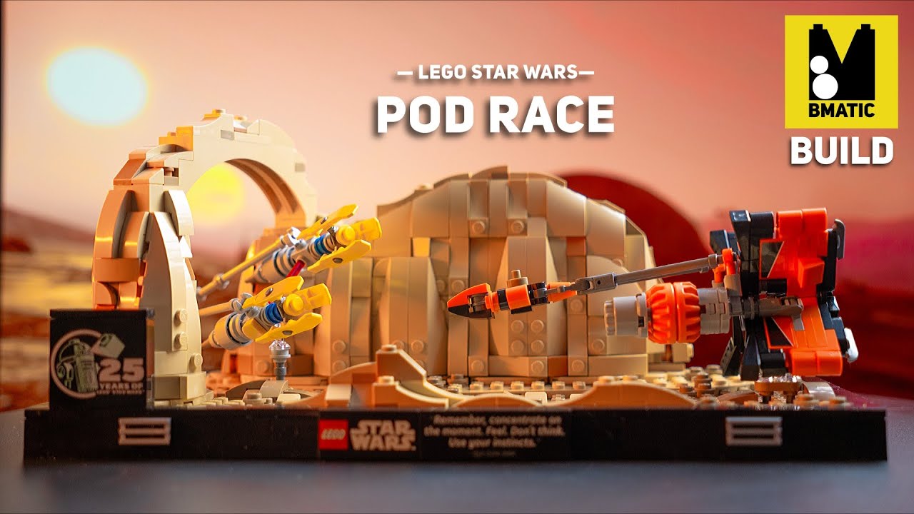 LEGO Build | Star Wars Pod Race 75380 | satisfying ASMR snap build ...