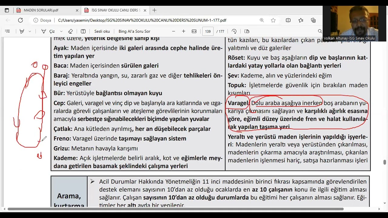 2023 ARALIK 22.  DERS MADEN İŞYERLERİNDE İSG