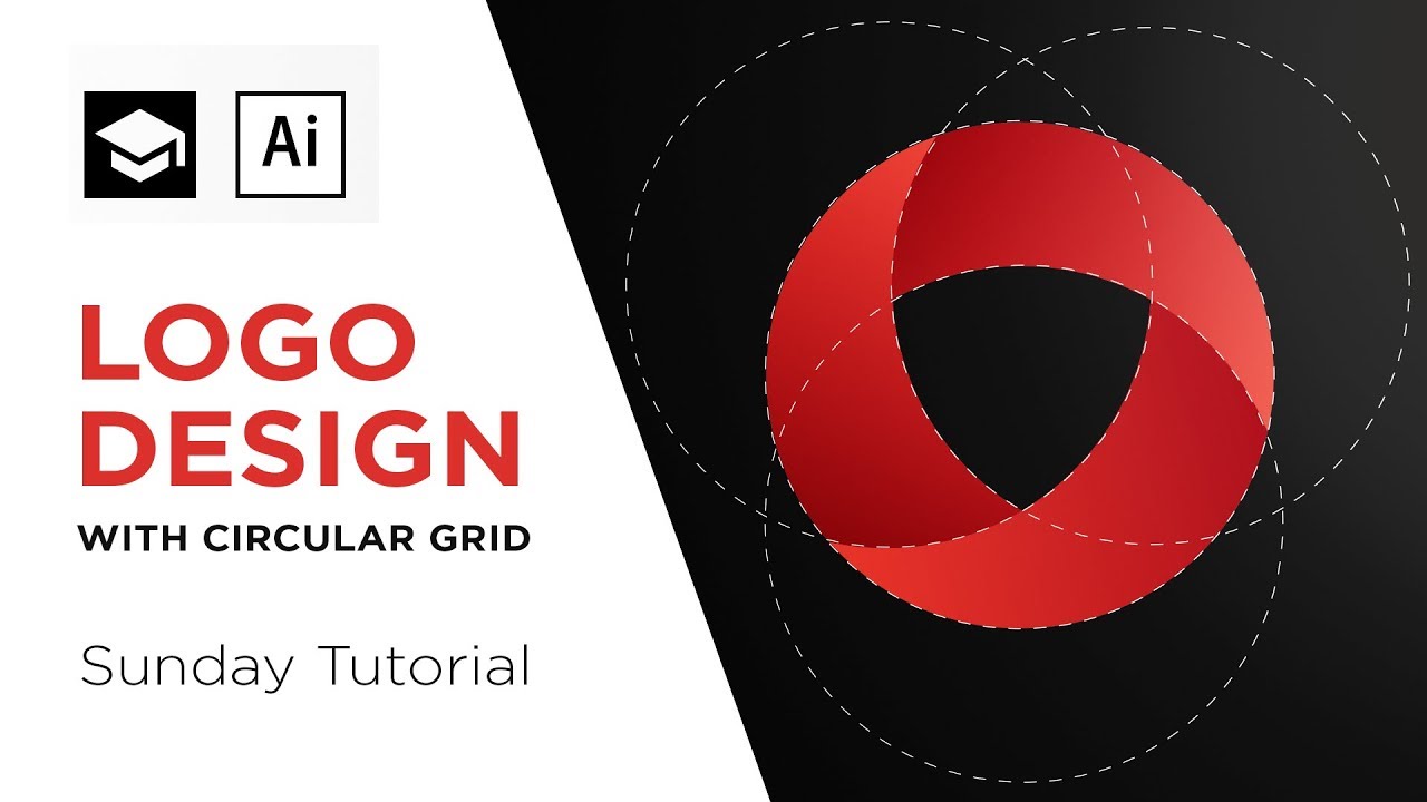 How To Design A Logo With Circular Grid Adobe Illustrator Tutorial Youtube