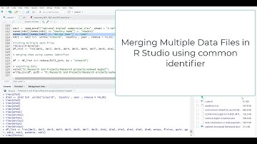 Merging Multiple Data Files using Single Command in R Studio