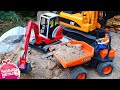 Рабочие машинки трудятся на площадке: самосвал 🚚 экскаватор 🚜 и др.  Construction Vehicles for kids