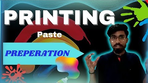 Preparation of Printing Paste