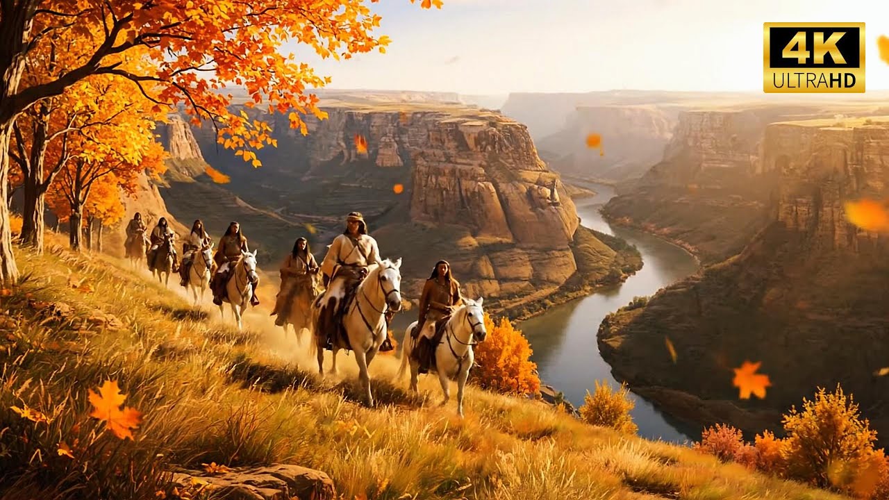 Spirit of Autumn Ride | Native American Relaxing Music | Journey Through the Sacred Canyon
