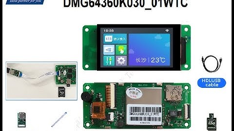 Dwin HMI screen for simple demo :3.0 inch 640xRGBx360,16.7M Colors,IPS screen