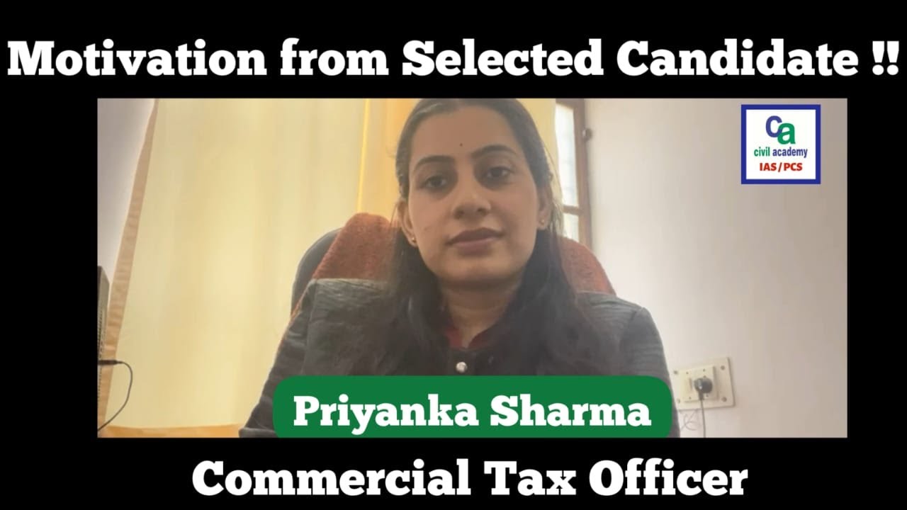 Selected Candidate Priyanka Sharma Guiding Students | Commercial Tax Officer | 