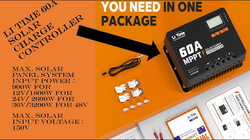 Li Time 60A MPPT 12V/24V/36V/48V Bluetooth Solar Charge Controller VLOG 42