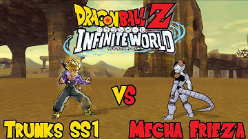 Trunks SS1 Vs. Mecha Frieza (CPU Vs CPU) DBZ - INFINITE WORLD (Mod Budokai 4)