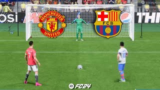 FC 24 | Messi Vs Ronaldo | Barcelona Vs Man United | UCL FINAL Penalty Shootout | PS5