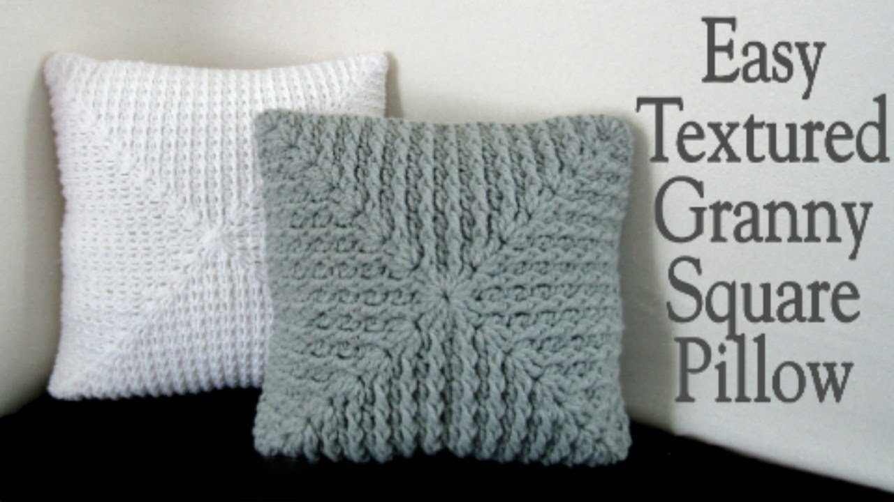 Easy Textured Granny Square Pillow 