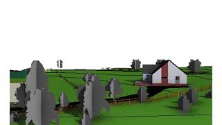 3D draft render for rural dwelling in Ayrshire