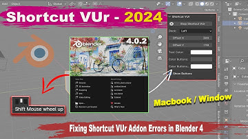 Shortcut VUr Add-on blender 4.0 Support 2024 Hindi  - Screen cast Keys