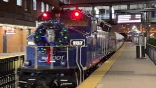 The MBTA Commuter Rail’s Holiday Trains: Extra Long and Extremely Rare Trains - December 2023