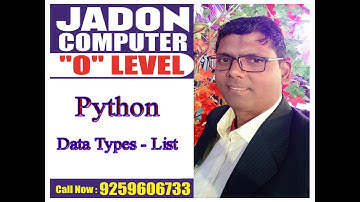 Python Language (M3-R5) O Level Video in Hindi (class 5)