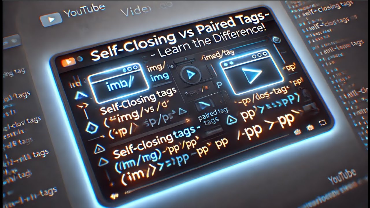 self closing tags / paired tags #2 - YouTube