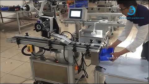 Automatic knife lighter hardware part can top flat surface labeling machine running video