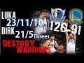 DESTROY WARRIORS!🔥🔥Dallas Mavericks Full Team Highlights vs Warriors - 23.03.19