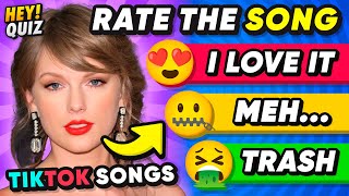RATE THE SONG 🎵🎤 Tier List Most Popular TikTok Songs 👑 Music Quiz 2024