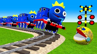 【踏切アニメ】あぶない電車 TRAIN Vs THOMAS AND FRIENDS🚦 Fumikiri 3D Railroad Crossing Animation #102