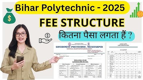🎓 Bihar Polytechnic Govt College Fees + Scholarship Details 2025 | DECE LE & BCECE Students | Fees