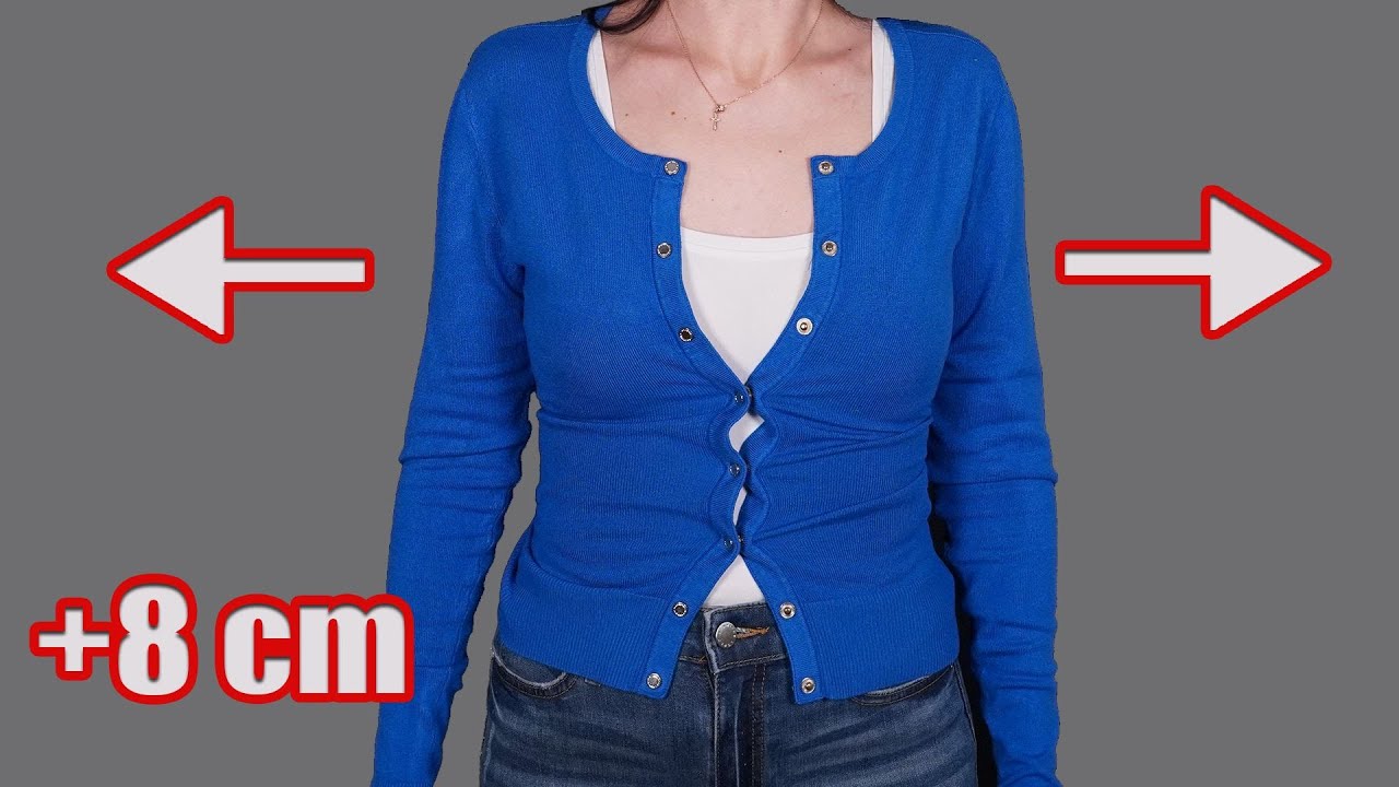 A sewing trick how to upsize the blouse to fit you perfectly!