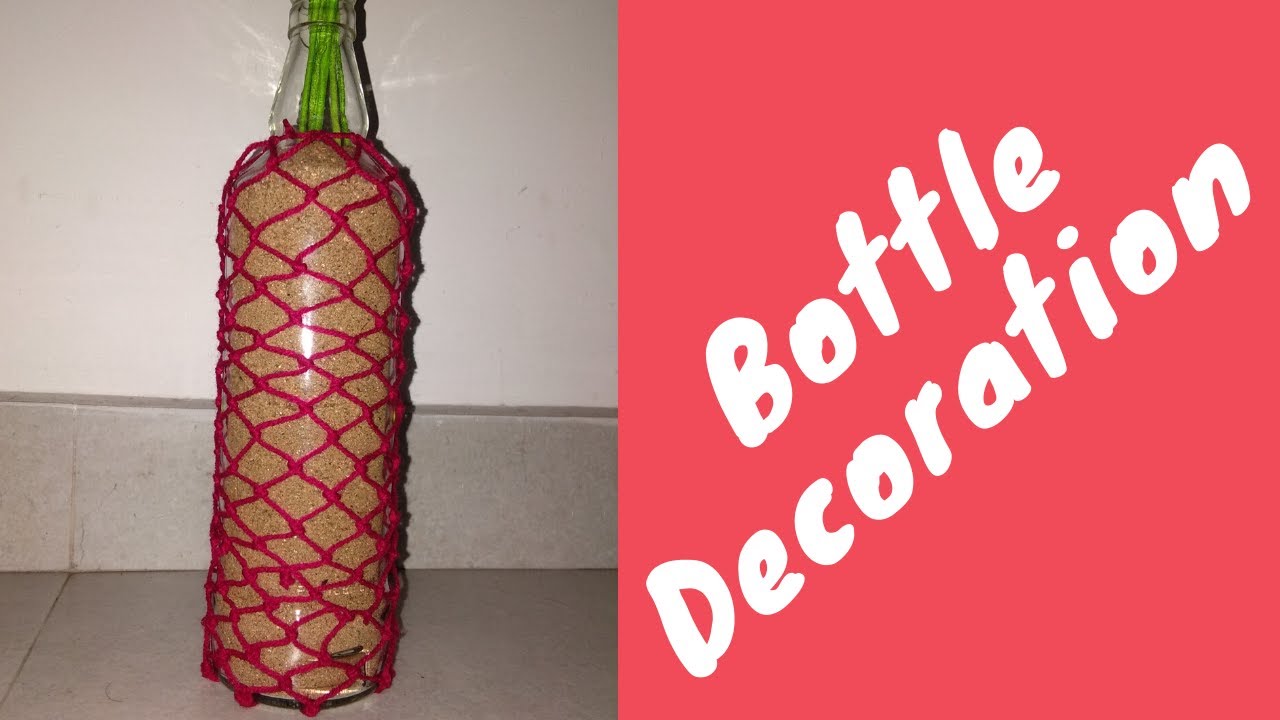 Bottle decoration with wool YouTube