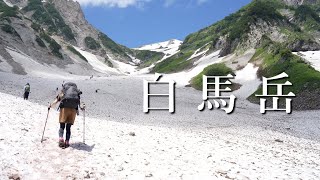 【白馬岳・テント泊登山】大雪渓と花の道。山ガールと登る夏の北アルプス。(猿倉～栂池)