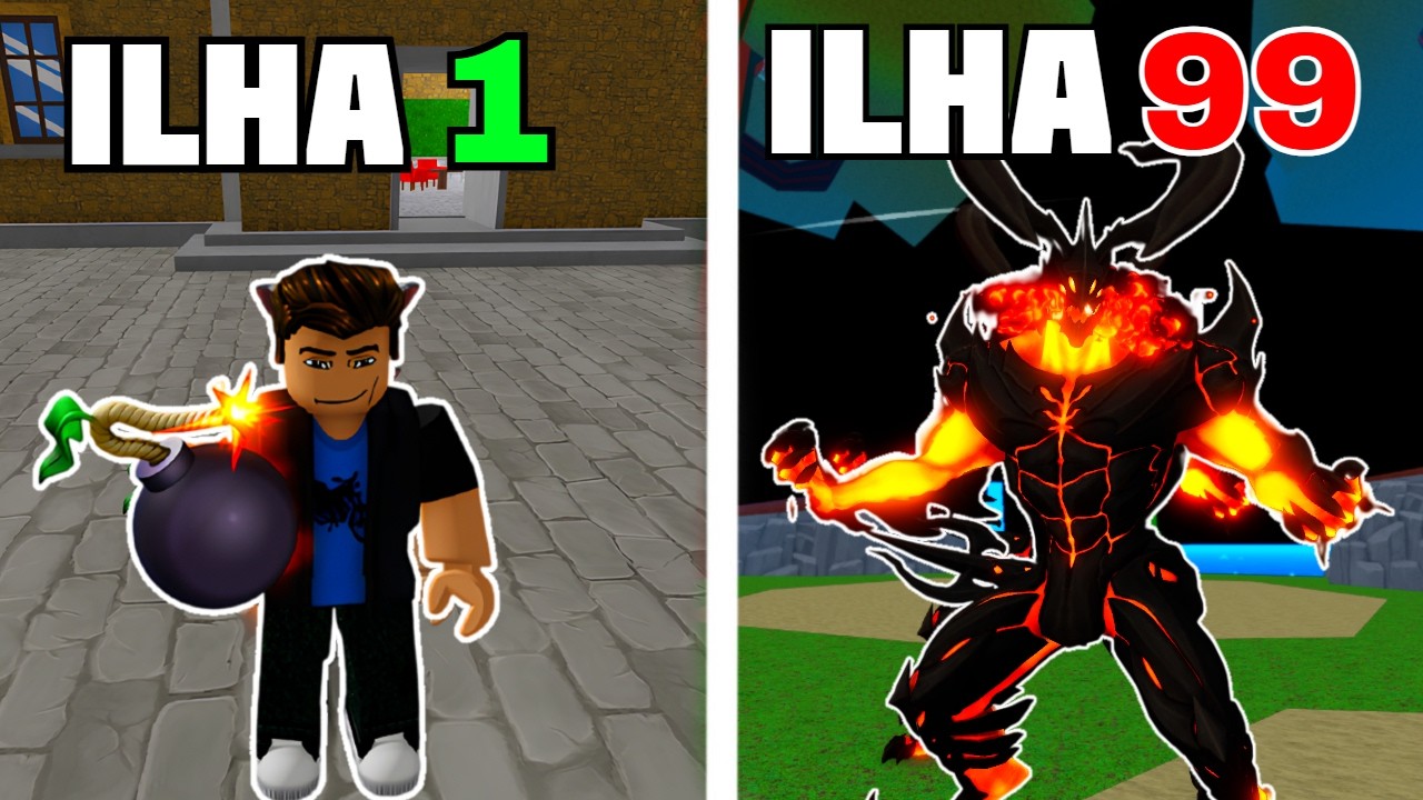 KING LEGACY mais a cada ILHA eu como uma FRUTA ALEATORIA | PART1