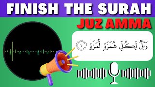 Finish The Surah Juz Amma - Recite The Next Verse - QURAN QUIZ screenshot 1