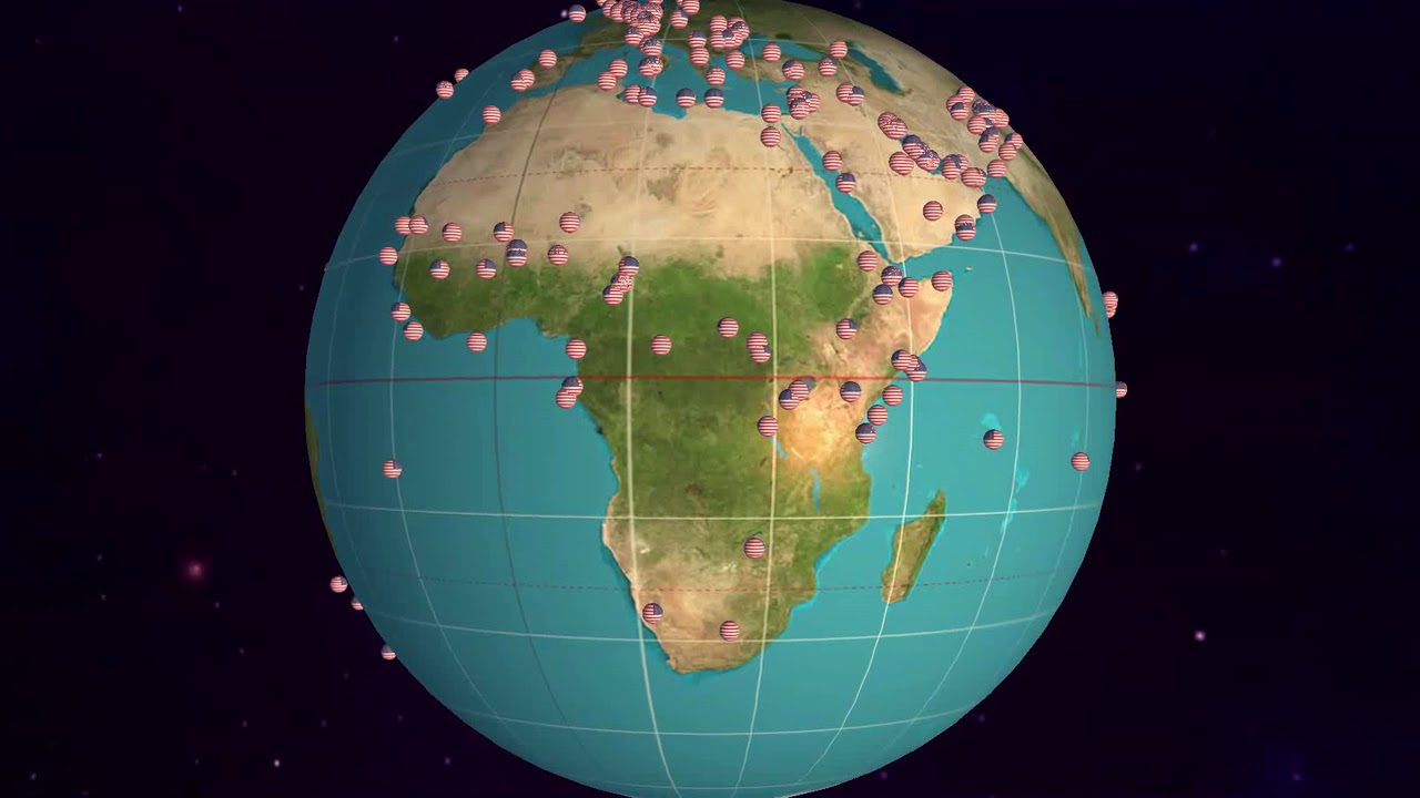 Visualization of over 1000 US Military Bases (Version 1) See newer