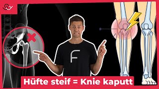 Deine unbewegliche Hüfte zerstört dein Knie (Test & Lösung)