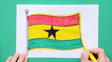 How to draw the National Flag of Ghana
