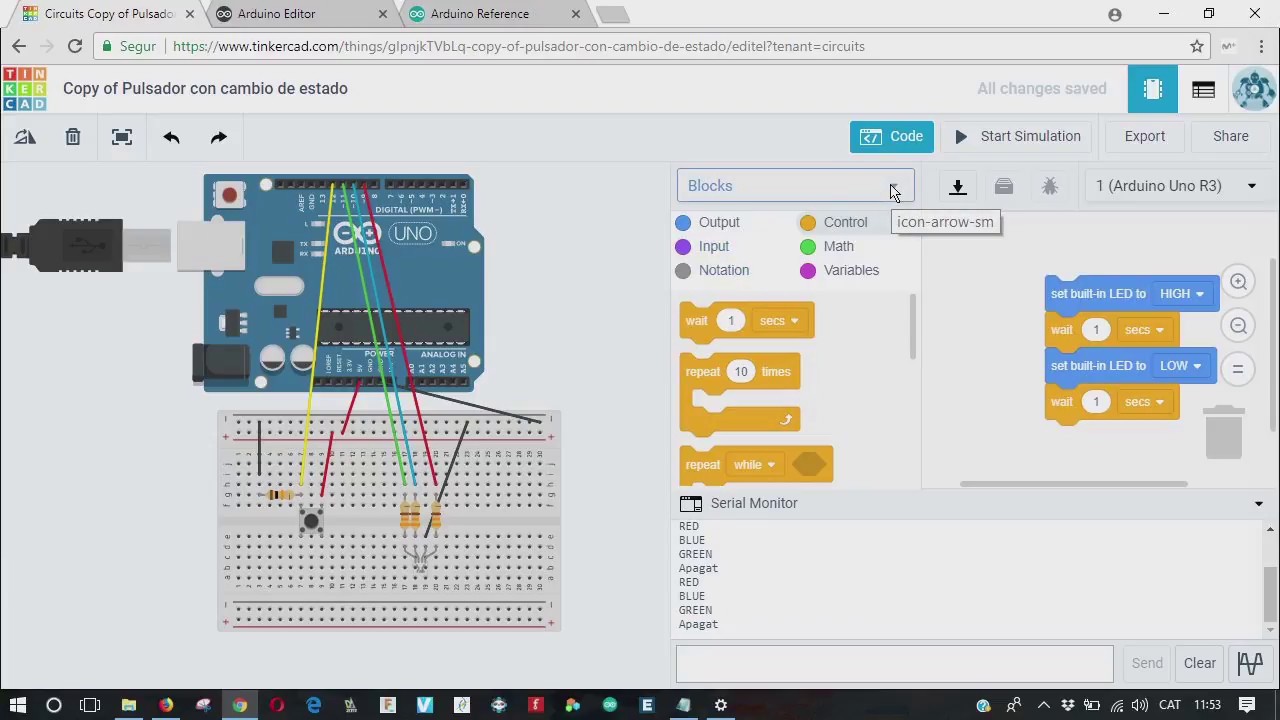 7. TUTORIAL ARDUINO Pulsador y cambios de estado 2