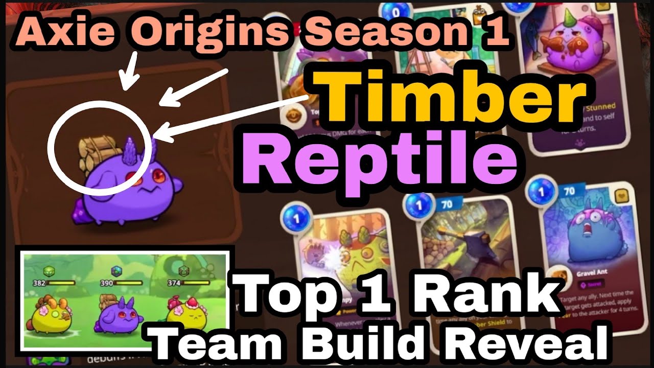Timber Reptile 🦎🤢 META Team Reveal Axie Origin #axieinfinity # ...