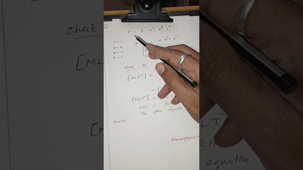 Dimensional Analysis for Deriving Centripetal Force Formula