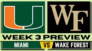 College Football Week 3 Best Bets | Miami vs. Wake Forest