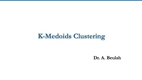 K-Medoids Clustering Algorithm With Numerical Example